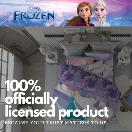 image for Franco Collectibles Disney's Frozen 2 Recycled Bedding 7 Piece Super S