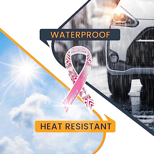 Image of Magnet Me Up Breast Cancer Awareness Pink Mandala Survivor Ribbon Magnet Decal, 3.5x7 Inches, 2 Pack Automotive Magnet for Car Truck SUV, Celebration of Strength, Admiring Survivors, Crafted in USA