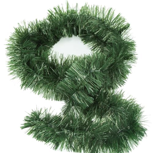Bluelves Weihnachtsgirlande grün 5 Meter ，Tannengirlande Weihnachtsgirlande für Weihnachtsdeko Aussen Innen, Künstliche Tannenzweige für Außen,Treppe,Türwand,Treppengriffe – 5 m