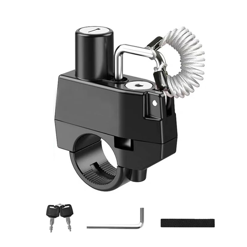 Motorcycle Helmet Lock for Shoei Neotec 3/Neotec II/J-Cruise 3, Anti-Theft Security Aluminum Alloy Locks with 2 Keys, Tamper-Resistant Helmet Holder Hook for 20-30mm Handlebar : Automotive