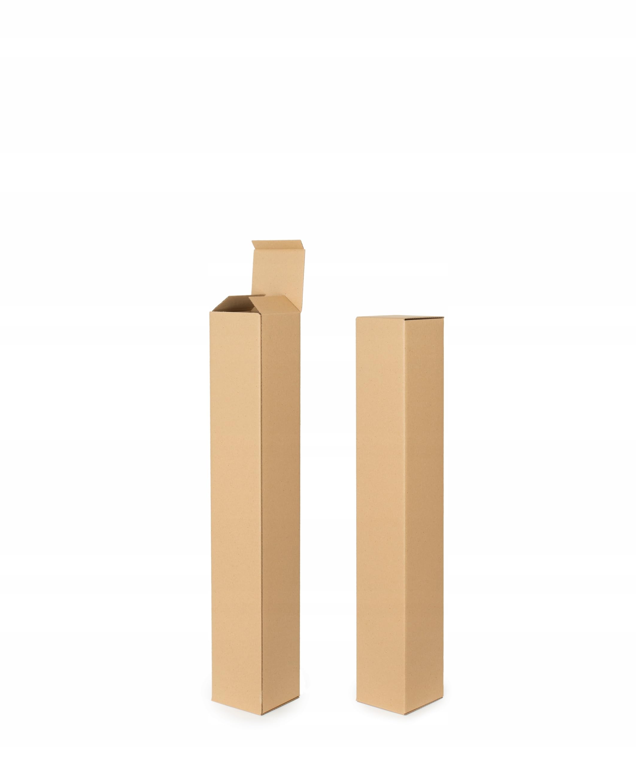 100 Stück Versandhülsen 460x80x80 mm Versandkarton lang und eckig 1-teilige Design Braun Versandrohr Versandrolle Faltkarton ohne Sperrgutzuschlag