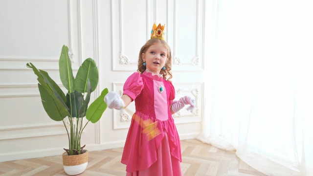 Disfraz de Princesa Rosa para Niñas 3-12 años miniatura 6