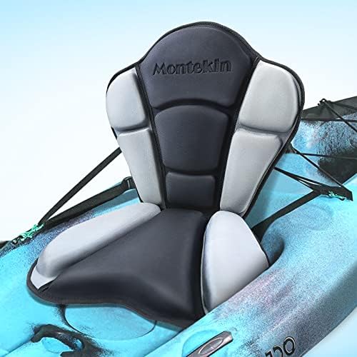 Montekin Thickened Kayak Seat with Back Support, Sit On Top Cushioned Canoe Backrest Molded Foam Seat for SUP Paddle Board Fishing Boat Long Trip