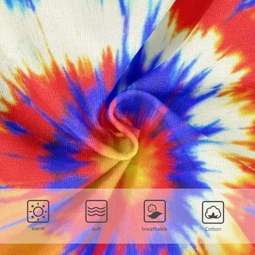 Orange Blue Tie Dye Swirls Panties Little Girl Toddler Underwear Floral Cotton Colorful Briefs Underpants 2t3