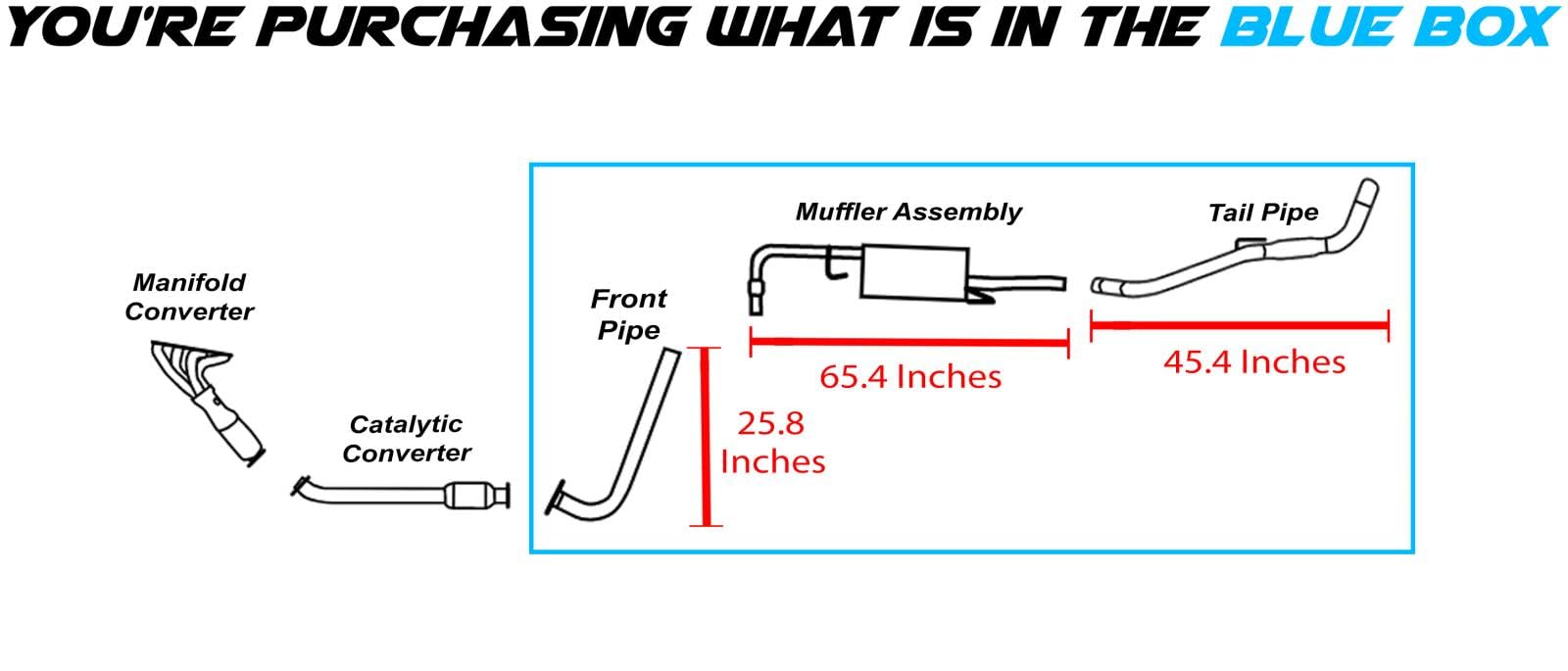 Northeastern Exhaust | Front Pipe Muffler Assembly Exhaust Kit fits: 05-18 Frontier 09-12 Equator