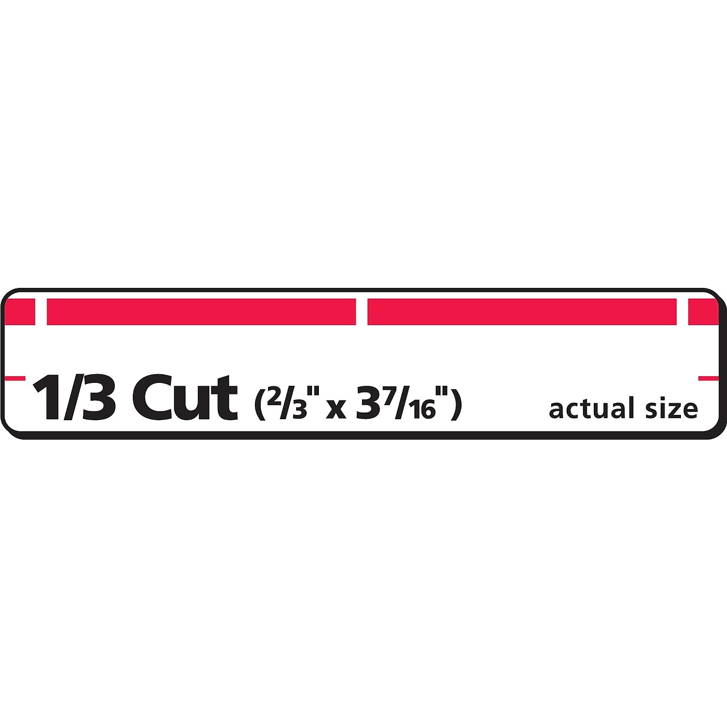 New – Self-Adhesive laser/inkjet file Folder Labels, White, red Border, 1500/Box – 5066