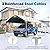 Quictent 10x20 ft Heavy Duty Car Canopy Galvanized Frame Carport Outdoor Party Tent Boat Shelter with 3 Reinforced Steel Cables - Green