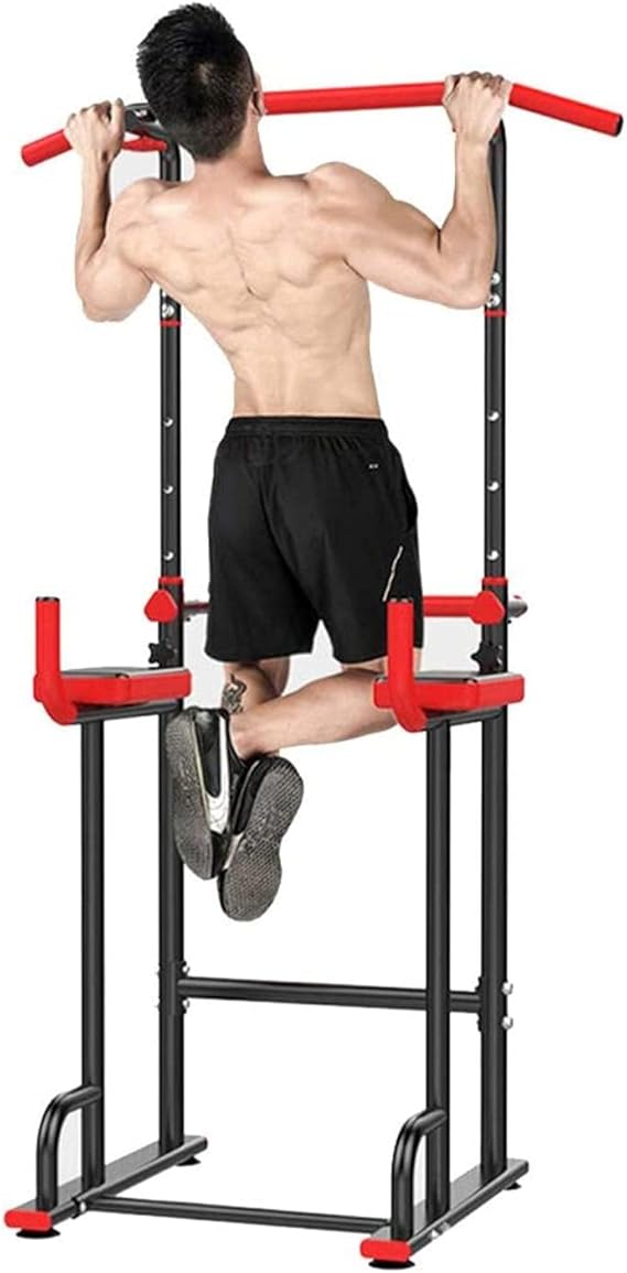 jxgzyy Power Tower Dip Station, Dip Station Pull Up Bar Workout Equipment, Height Adjustable