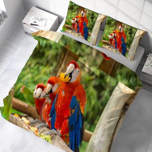 Ensemble de literie 3 pièces en microfibre douce perroquet - 5