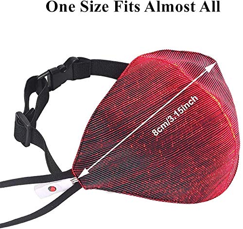 7 Color LED Rave Mask Light Up USB Rechargeable Glowing Luminous Dust Mask for Christmas Party Music Party Festival Dancing Rave Masquerade Costumes Men Women (Black) - Thumbnail 5