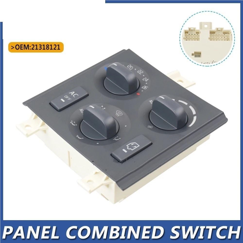 botonera clima 21318121 Compatible Con Volvo Para Camión FM FH Interruptor Panel Control Aire Acondicionado Con Sensor Temperatura Unidad Control Aire Acondicionado Y Calefacción