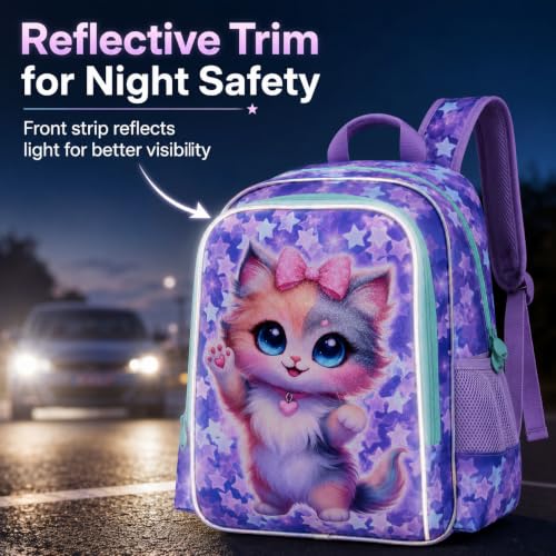 Image of 16 inch Backpack for Girls Boys 4-8, 3Pcs Kids Bookbag Set with Lunch Box, School Bag for Preschool Kindergarten
