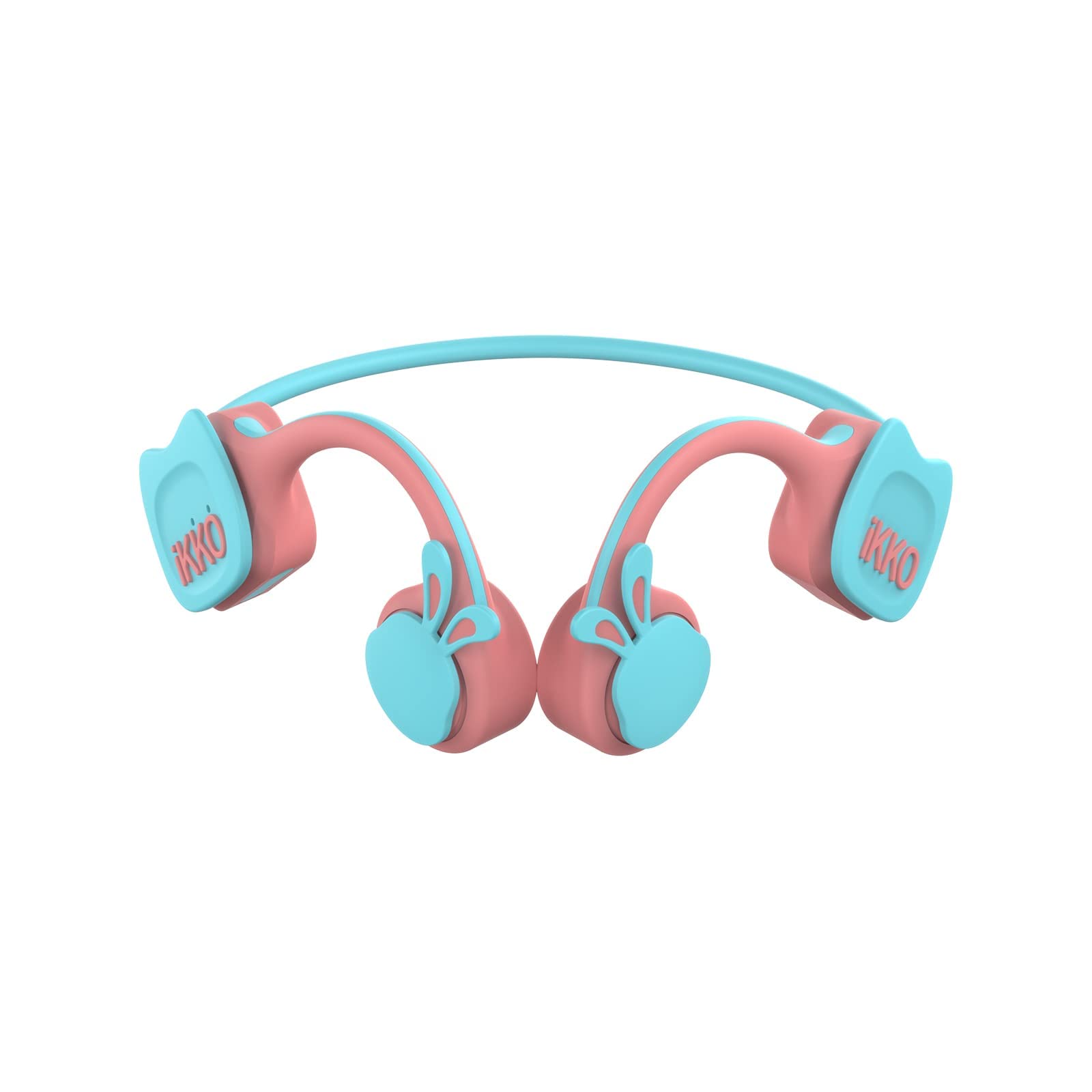 iKKO ITB-X Bone Conduction Headphones Kids Wireless 5.2,Volume Limited 85dB Bluetooth Open Ear-Care Headsets for Children,IP54 Waterproof for Indoor Outdoor iPad Tablet PC,Lightweight,Pink