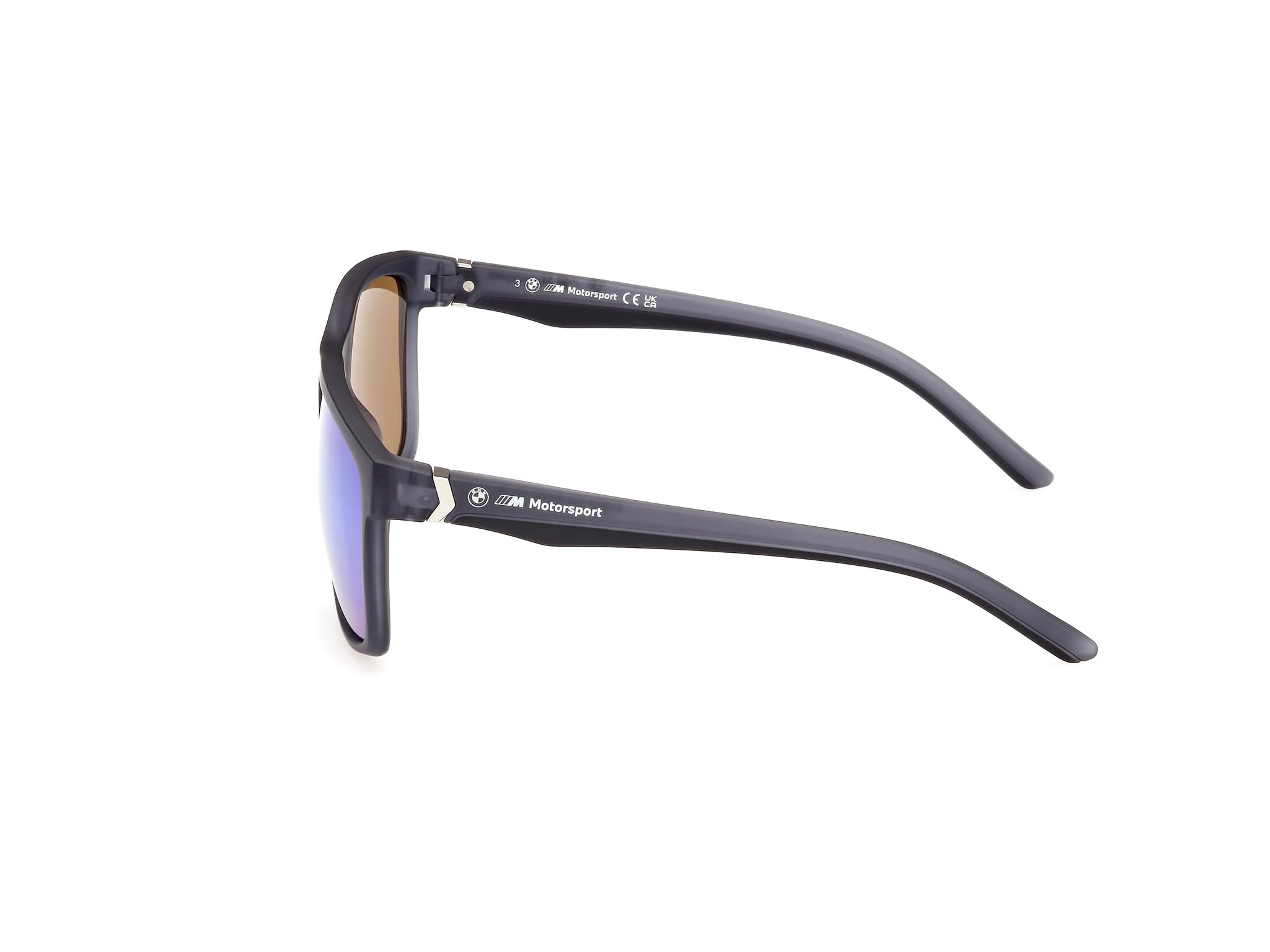 BMW M Motorsport BS0042 Gafas De Sol Hombre, Gafas De Sol Ligeras, Forma Lente Navigator, Lentes Humo Polarizado, Negro Opaco