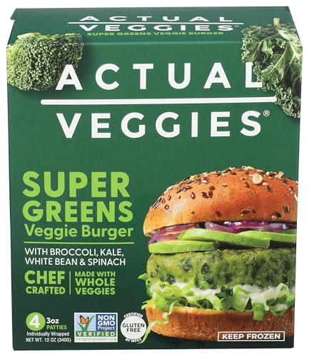 Actual Veggies, Frozen Burger Plant Based Green, 12 Ounce