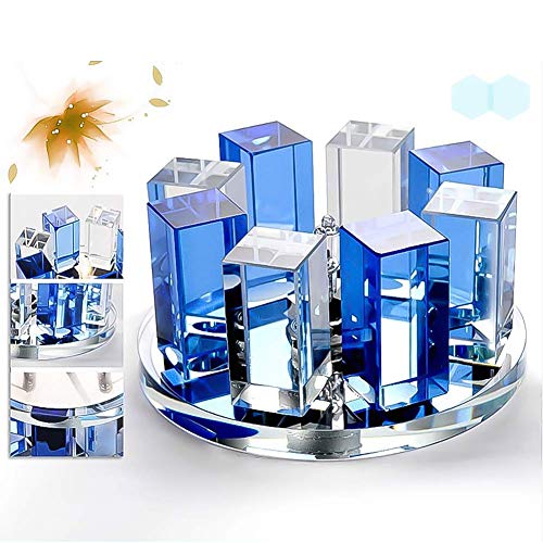 Luz de Pasillo redonda de cristal azul y tecnología LED 3W compacta 6