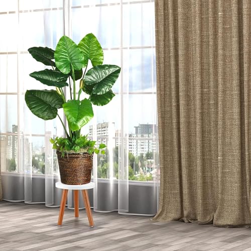 Image of WOOYNEX WOODEN Multifunctional Plant- Stand - Modern Home Decor, Wood Planter Holder for Flower Pots, For Living Room Bedroom Balcony Indoor and Outdoor - Kids Stool-(White)