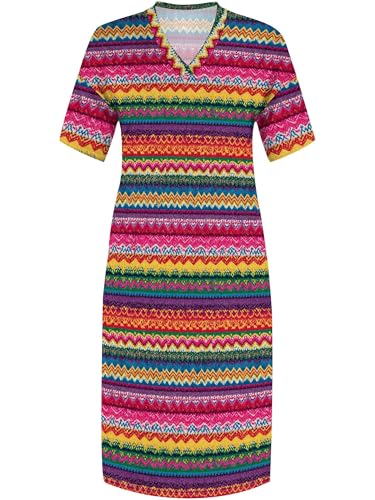 Image of SUZONANA Plus Size Dresses for Curvy Women African Print American Dress Summer Outfits Casual Loose with Pocket