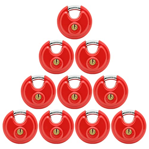 Red Disc Padlock 2-3/4