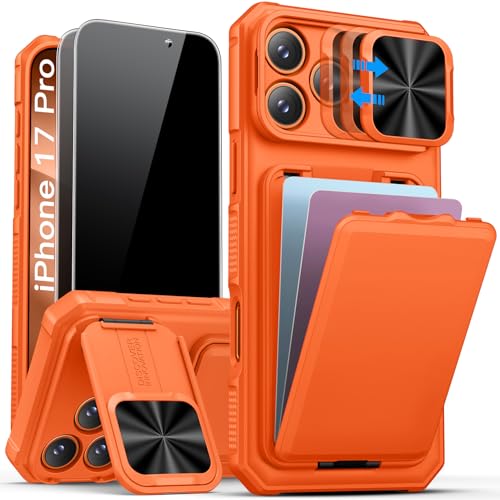 Image of SSLOTSCASE for iPhone 17 Pro Case with 2X Privacy Screen Protector, Orange