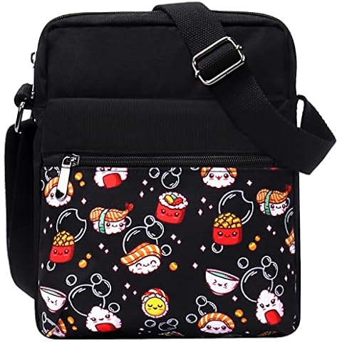 Choco Mocha Small Crossbody Purse for Teen Girls and Women, Sushi-black, S Cover