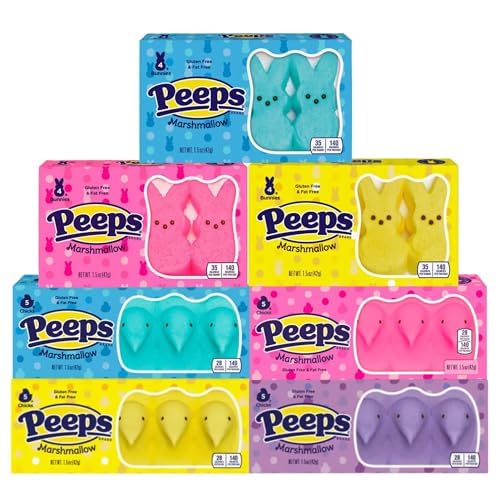 - Bulk Bunny and Chicks Peeps Marshmallows (Pack of 7) Assorted Colors May Vary