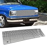 YHIMPORT Front Grille Fits 89-92 Ford Bronco 2/Ranger 90-94 Explorer Main Upper Billet Grille (Chrome)