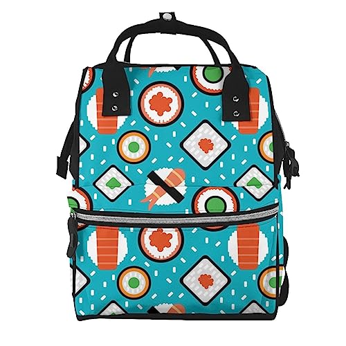 Sac à dos à langer Tabular multicolore et compartimenté