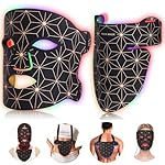 Red Light Therapy for Face and Neck, 8 Colors LED Face Mask Light Therapy with 850NM Near Infrared, 3000 mAh Rechargeable 6-In-1 Red Light Therapy Mask Set Skin Care Device for Skin Rejuvenation