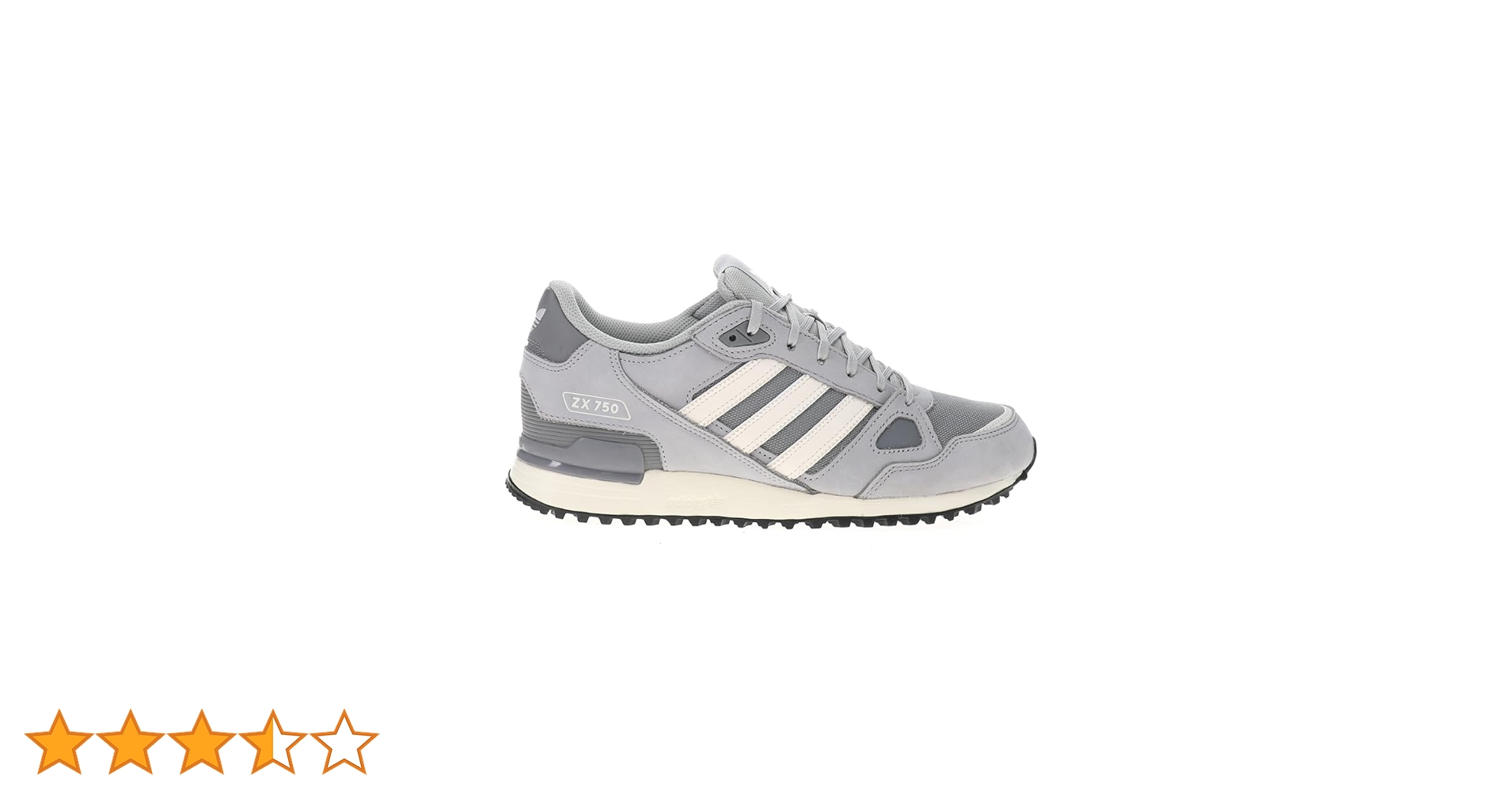 adidas Tênis masculino ZX 750 BLACK1/DARON, Cinza dois/branco giz