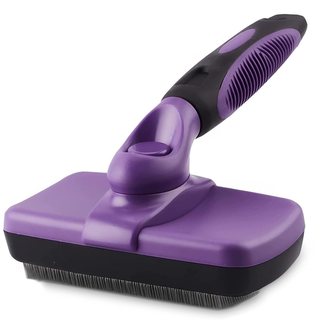 HomeEssentials Cat Dog Brush with Release Button | Dog Cats Brush for Long or Short Haired | Pet Grooming Shedding Brush - Easy to Remove Loose Undercoat | Removes Tangles Hair Comb For Dogs (B0CV7L6QZ2) Amazon Price History, Amazon Price Tracker