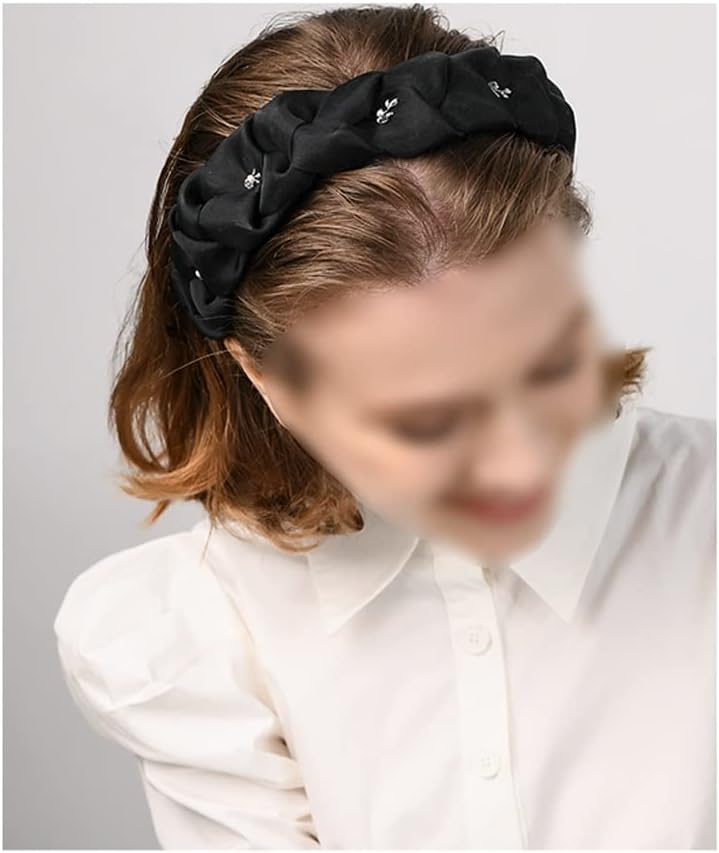 注目ショップ ブランドのギフト ヘアタイホルダー ネットヤーンツイストヘアバンド ハイエンドレディースフレグランスヘアバンド プリンセススタイルヘッド バンド ファッショナブルでエレガントな すべての女性の髪型に適しています シュシュ Color B