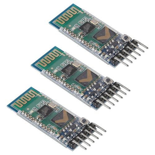 3pcs HC-05 Wireless Bluetooth Modules RF Wireless Bluetooth Transceiver Master Slave Integrated 6 Pin Wireless Serial Port Communication BT Module for Arduino