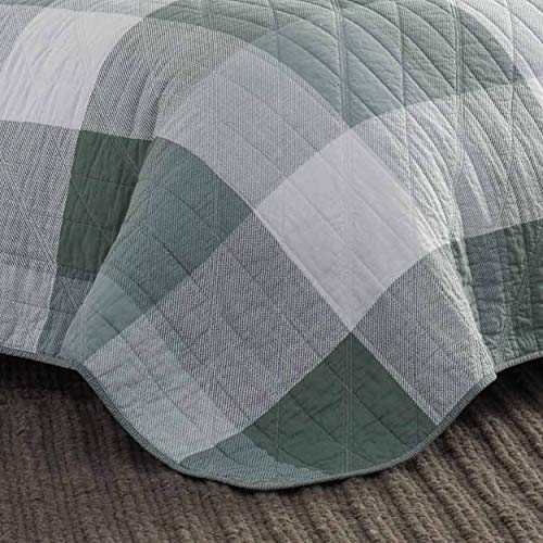 Eddie Bauer - King Quilt Set, Cotton Reversible Bedding With Matching Shams, Medium Weight Home Decor (Boulder Green, King) #TOP3