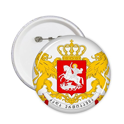 Badge Géorgie bouton emblème national pays ronde pin 5Pcs L