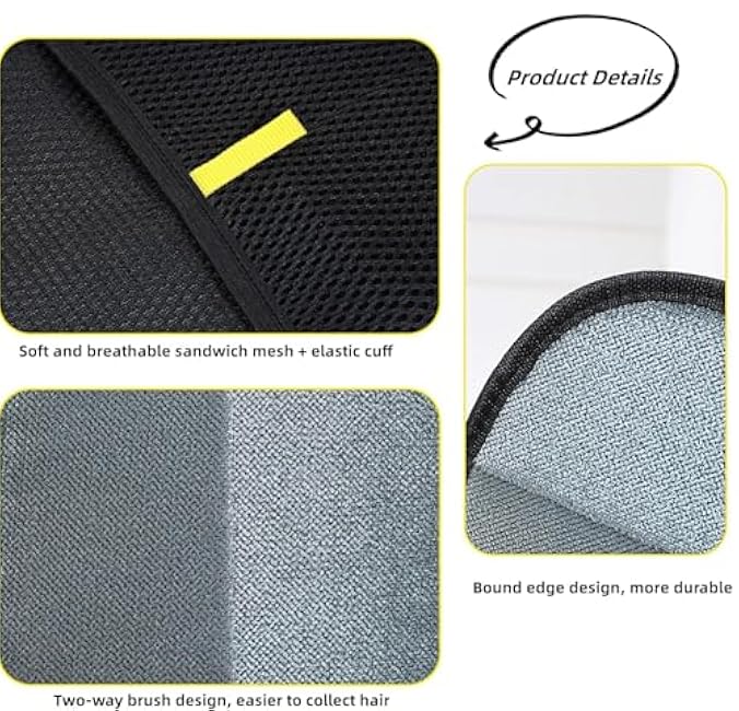 3pcs Pet Hair Removal Glove for Cats & Dogs, 2025 New Upgrade Efficient Grooming Gloves for Pet Hair, Reusable Cat Dog Electrostatic Hair Remover Grooming Glove Tool-UH09OZIN