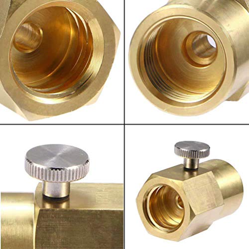 Yardwe Adaptador De Recarga CO2 Cilindro Latão Garrafa de Refrigerante Casa Tanque Conector Acessóri