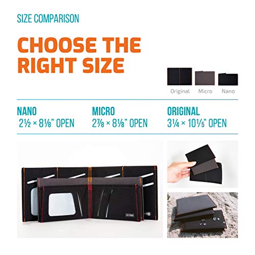 SlimFold™ Minimalist Wallet - RFID Option - Thin, Durable, and Waterproof Guaranteed - Made in USA - NANO Size4