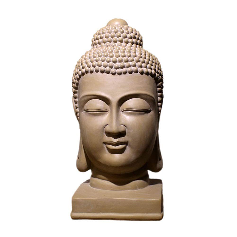 Sculpture de buste de Bouddha en résine rétro antique de haute qualité