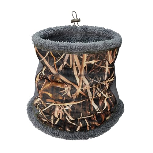LOOGU Fleece Neck Gaiter,Windproof Warm Durable Non-Binding Cold Weather Outdoor High Pile Fleece Hunting Neck Scarf Loogu Grass Camo