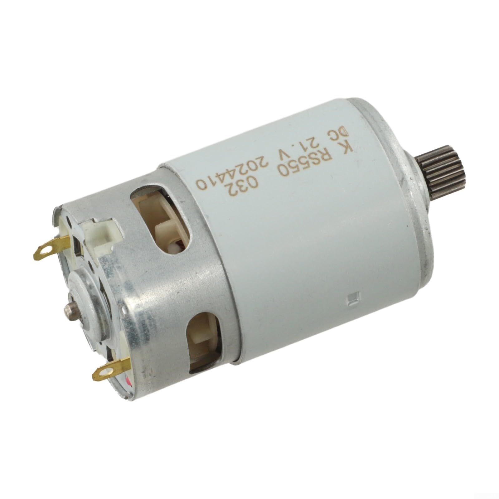 Motore RS550 21V DC per utensili elettrici senza fili incluso per motosega e sega a moto alternativo con 14 denti ingranaggio 8,2 mm