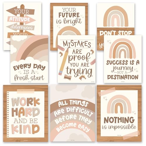Affiches positives pour décorations de salle de classe et posters de motivation