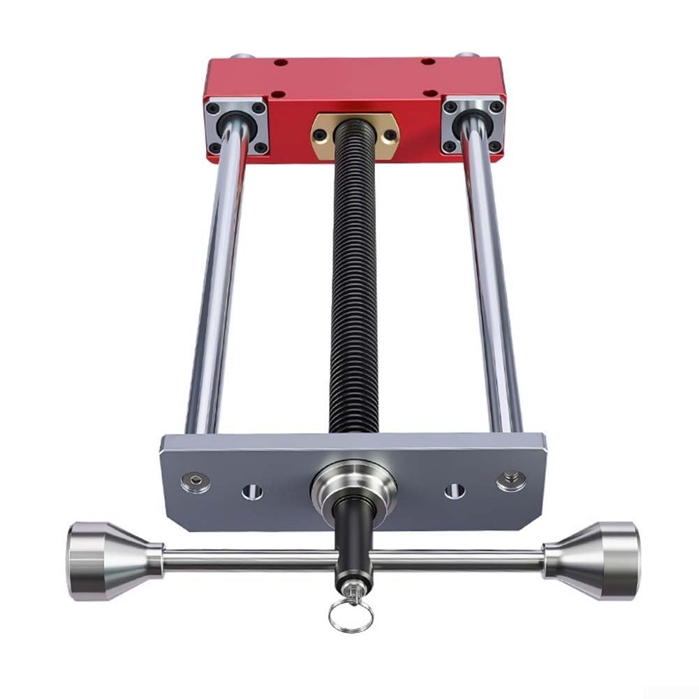 Tornillo de banco de mesa inercial de escritorio para carpintería, tornillo de banco para carpintería y proyectos de taller (rojo)