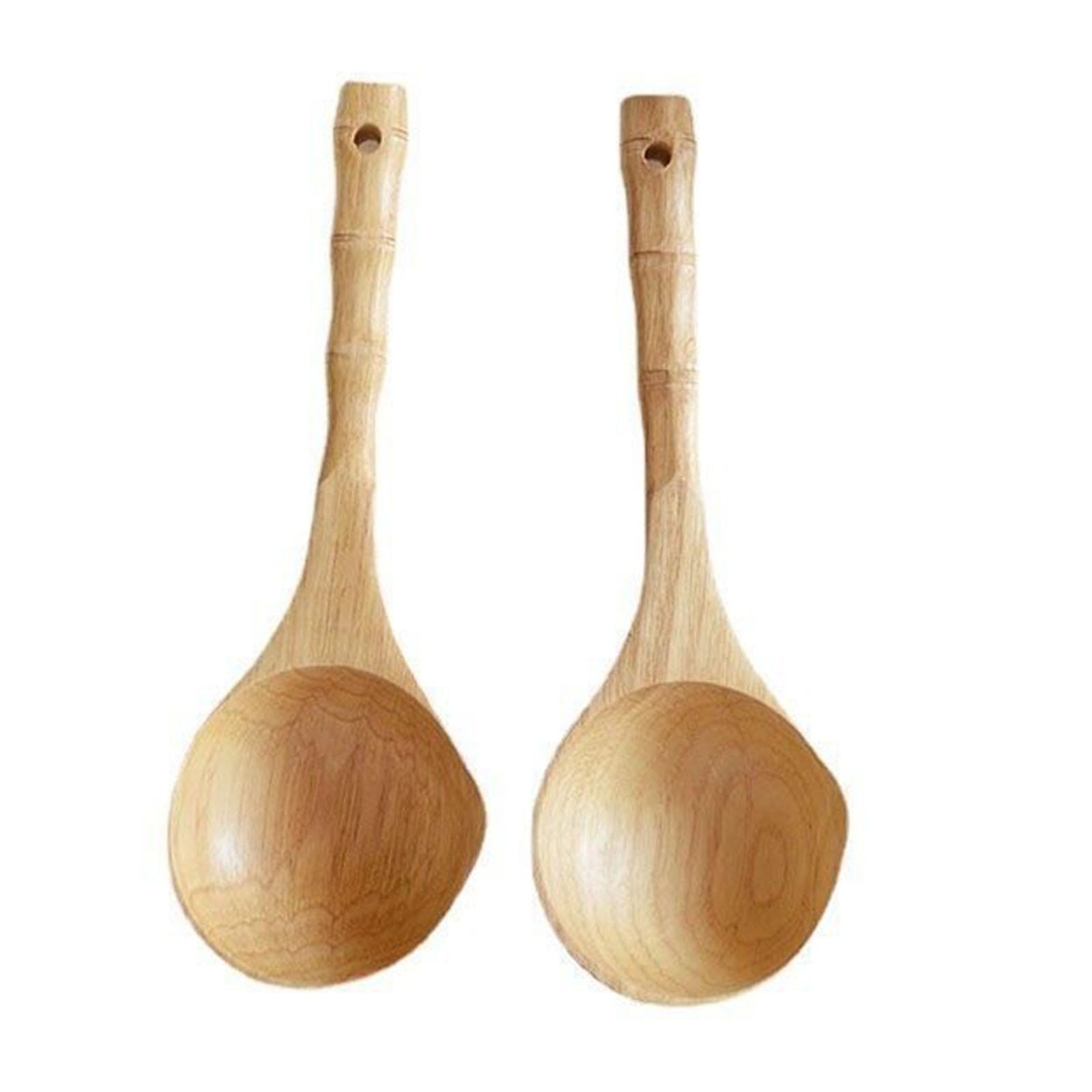 Louche en Bois pour Sauna et SPA, Cuillère à Eau en Bois Massif avec Manche Long