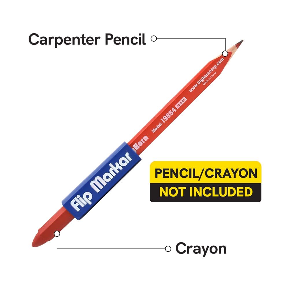 BIG HORN 19885 Flip Markar – Dual-End Carpenter’s Pencil & Crayon Holder — Amazon image 2