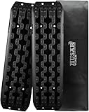 Planchas De Desatasco, Pista De Tracción De Recuperación, Capacidad De Carga de 10T, Con Bolsa De Almacenamiento,Para Vehículos 4x4, Camionetas, SUV, Automóviles, Todoterreno,Arena y Barro,2 PIEZAS