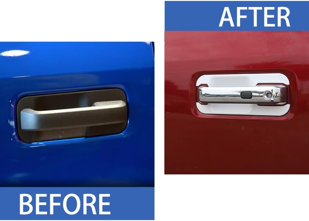 8PCS Outer Door Handles Bowl Protecter Cover Trim for Ford F150 F-150 2015 2016 2017 2018 2019 2020 Exterior Accessories (White)