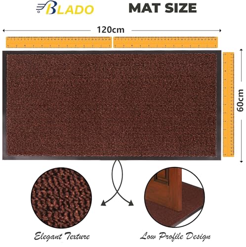 BLADO Washable Door Mats, Non-Slip Heavy Duty Doormats, Stylish Large Rubber Mat - Image 2