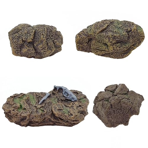 HAOBIN 4pcs Artificial rocks miniature rocks Simulated miniature rocks Miniature garden rocks Miniature garden accessories Ornaments for decorating miniature fairy gardens
