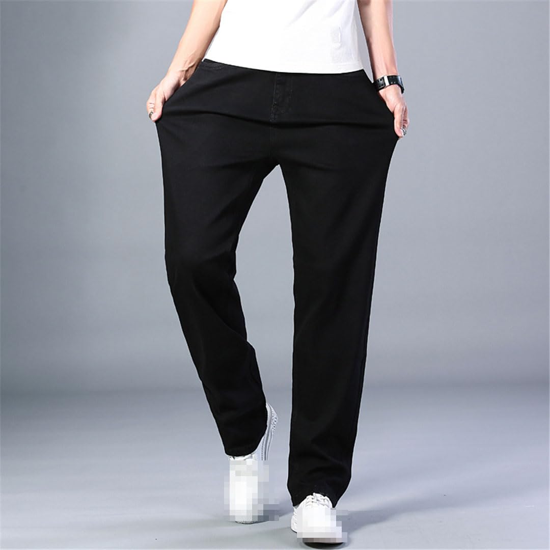 Vogrtcc Pantalones Vaqueros Rectos Y Finos para Hombre, Pantalones Casuales De Negocios, Pantalones De Talla Grande